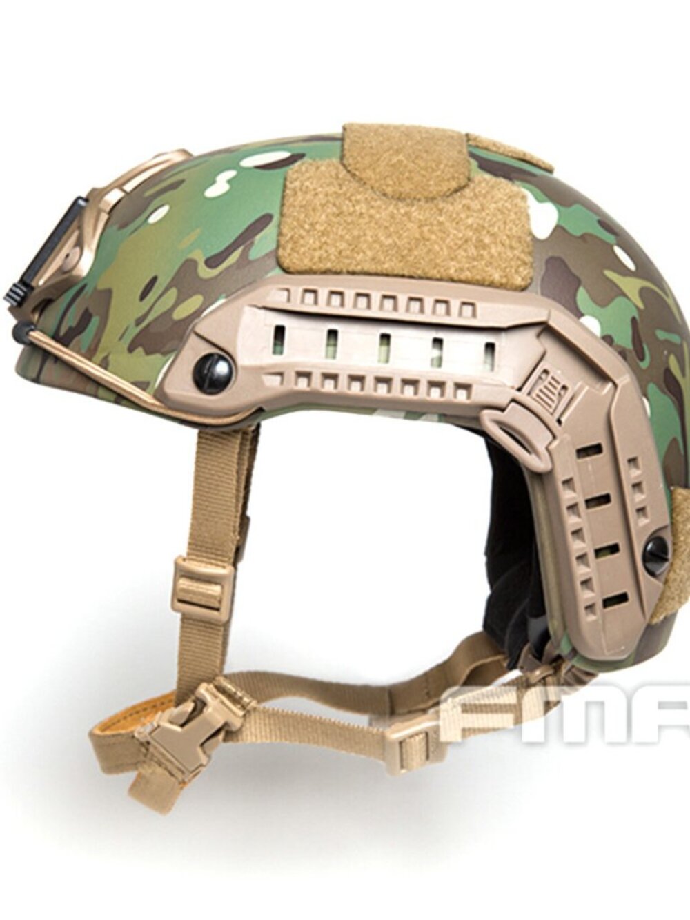 Camouflage Tactical Helmet with Side Rails